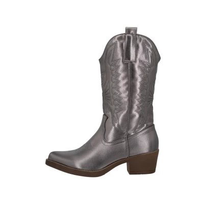 Imagen de Elara Botas de Vaquero Mujer Estilo Motero Chunkyrayan 301 A32P Gun PU 39