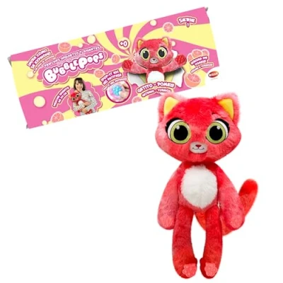 Imagen de Bizak Bubble Pops, Peluches Mágicos Que multiplican su tamaño x5, Proceso emocionante y Olor a Chicle, 12 Diferentes Animales con Aroma patitas Stem, Gatito Pomelo, (64492004 12)