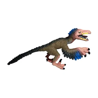 Imagen de Bullyland 61312 Figura de Juego Mini Dinosaurio Velociraptor, Aprox. 4,5 cm Altura, Pintada a Mano, sin PVC, para Que los niños jueguen con imaginación, Color Colorido (Bullyworld 61312)