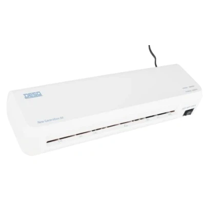 Imagen de DESQ® Plastificadora A4 New Generation para 75 hasta 125 micrones, 2 min. Tiempo de precalentamiento, casa y oficina en casa, color blanco