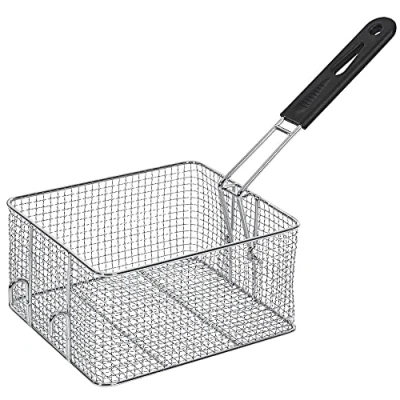 Imagen de HENDI Cesta para Freir, de Colador, Freir Frituras y Papas, con Agarradera, los modelos Freidoras 6L, 238x185x(H)100mm, Acero Inoxidable