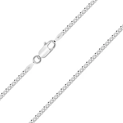 Imagen de Planetys Cadena de Plata Ley 925 Rodiada Malla Jaseron (Rolo) 2 mm Ancho 45 cm Longitud