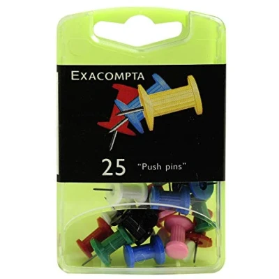 Imagen de Exacompta Stoßnadeln/ 14740E, Ø 10mm, SLänge 7mm, sortiert, Inh. 25