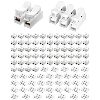 Imagen de QWORK® 100 Piezas CH 2 3 Conector Cable Electrico Rapidos para Iluminación, Fuente de Alimentación y Conexión Cableado del Automóvil (60xCH2 40xCH3)