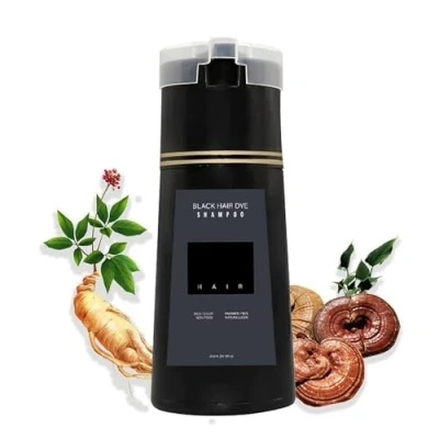 Imagen de Champú De Tinte Instantáneo Para Colorear,Hair Instant Dye Shampoo,Champú El Cabello,Champú Colorante De,Champú Cabello (Negro)
