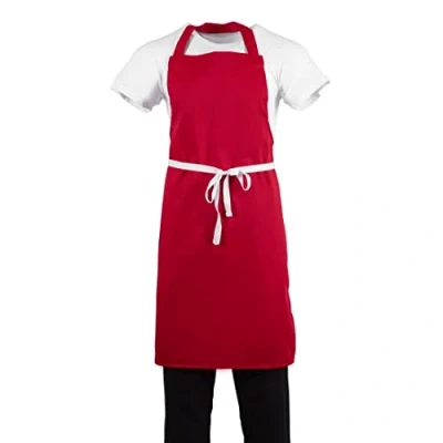 Imagen de Whites Chefs Clothing BB466 Delantal (polialgodón, 965 x 711 mm), color rojo