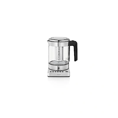 Imagen de WMF Kitchenminis Hervidor eléctrico para té de 1900 W y 1.0 l capacidad, jarra cristal, acabados acero inoxidable cromargan mate