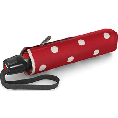 Imagen de Knirps T.200 Medium Duomatic Paraguas Plegable, 28 cm, Rojo (Dot Art Red)