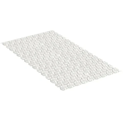 Imagen de Tatay Alfombra de Bañera Antideslizante PVC con Ventosas, Resistentes a Moho y Microbios, Anti Bacteriano, Diseño Piscis, Blanco Pergamón. Medidas 70 x 36 cm