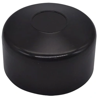 Imagen de SKIR&#039;CO tapas para postes de valla, redondas plástico negro 60 mm valla redondos, cubiertas color RAL 9005 (20 unidades)