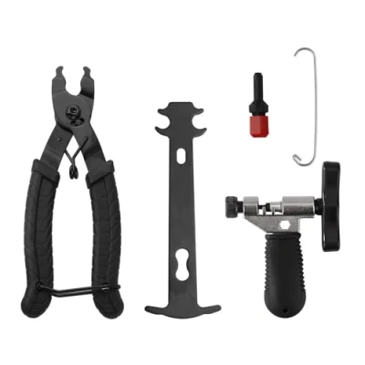 Imagen de Jesustree Herramientas de Cadena Bicicletas, Alicates Enlace Bicicleta, Rompedor Cadena, Juego Reparación Bicicleta con Respaldo Pin para Cadenas 7 12 Velocidades
