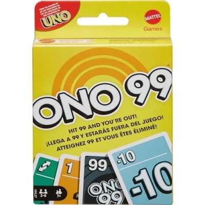 Imagen de Mattel Games Juego de Cartas ONO 99 para un Grupo 2 a 10 Jugadores, Partir 7 años