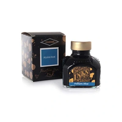 Imagen de tinta para guitarra Diamine, pluma estilográfica, color azul pálido 80 ml