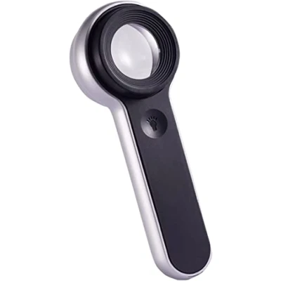 Imagen de MEACEYR Lupa de Lectura Mano 60x, iluminada con luz Led Recargable para Explorar la Personas Mayores Lupas Gran