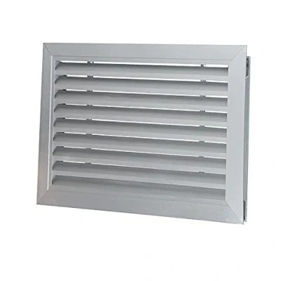Imagen de bimiti Rejilla de ventilación puerta 500 x 300 mm, cubierta dos lados, pared aluminio, rejillas para lateral del