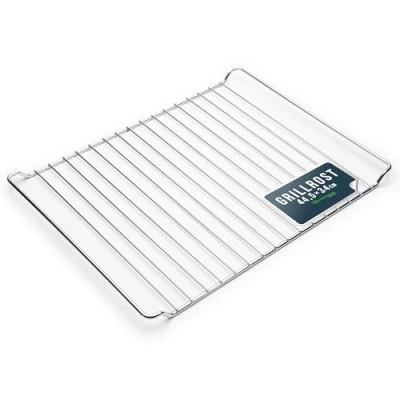 Imagen de Rejilla para horno 44,5 cm x 34 cm, compatible con Whirlpool 481245819334 GRD001 Bauknecht Ignis Indesit Ikea horno, color plateado cromado