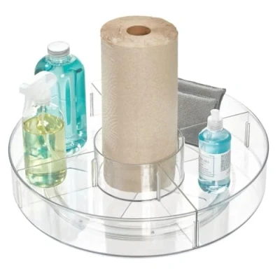 Imagen de iDesign The Home Edit Series, Lazy Susan de plástico reciclado 18 con compartimentos