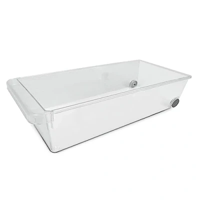 Imagen de TIENDA EURASIA Cajon para Frigorifico Transparente, con Tirador y Ruedas, Almacenamiento Nevera, Frutas, Verduras, Alimentos, Congelador (11x37x10 cm)