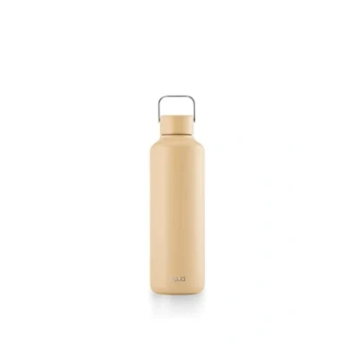 Imagen de EQUA Botella de agua aislada sin tiempo, doble pared, acero inoxidable, 24 horas frío o caliente hasta 12 horas, BPA, a prueba fugas, duradera, multifuncional (latón, 600 ml)