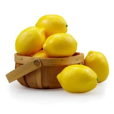 Imagen de Lorigun 12 Piezas de Limones Amarillos Artificiales 2.9 &quot;X 2&quot;, Falsos para la decoración del hogar, Fiesta Navidad Kichen,
