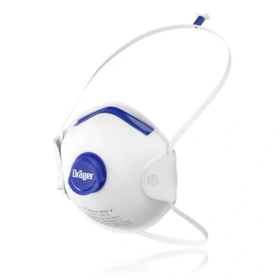 Imagen de Dräger X plore 1310 V 10 mascarillas respiratorias protección FFP1, Semimáscara con válvula Antipolvo, contra partículas y Aerosoles