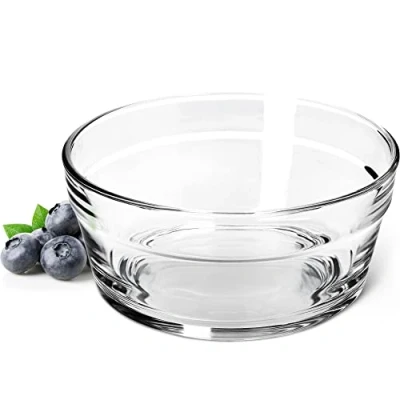 Imagen de KADAX Ensaladera, cuenco para servir de cristal, aperitivos apto lavavajillas, frutero, transparente postre, cristal (14 cm, 2 unidades)