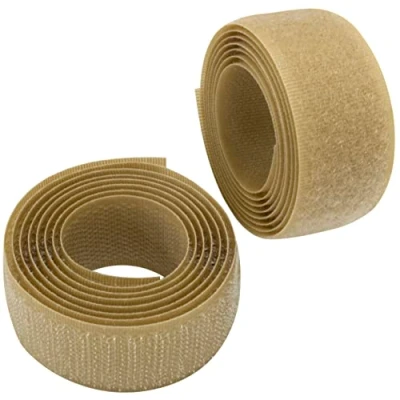Imagen de AERZETIX C65953 Cinta/rollo de scratch 25mm 1 metro auto agarre organizador/sujetacables tira enganche bolsa prenda correa color: arena en poliamida y poliéster