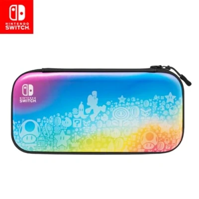 Imagen de PDP Gaming Officially Licensed Switch Slim Deluxe Travel funda STAR SPECTRUM Semi Hardshell Console Stand Protective PU Leather Holds 14 Games Works with OLED &amp; Lite