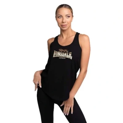 Imagen de Lonsdale Singlet Lismoyny Top, Mujer, Talla: Large, Black gold