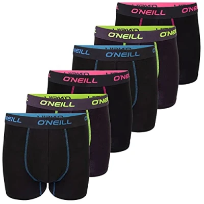 Imagen de O&#039;Neill Calzoncillos tipo bóxer para hombre, paquete de 6 unidades, color negro, rojo, azul, M, L, XL, XXL, XXL