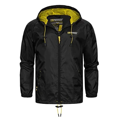 Imagen de Geographical Norway Chubasquero cortavientos de entretiempo Nijak 044 para hombre Color negro. L