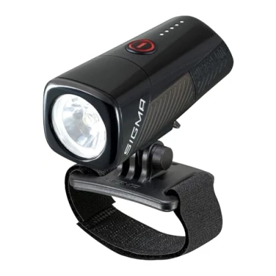 Imagen de SIGMA BUSTER 400 HL Luz de casco con lúmenes, recargable cinco modos iluminación, función Quick Release para una rápida fijación, color negro