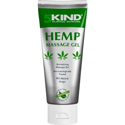Imagen de 5kind Gel de aceite cañamo 100 ml Para articulaciones y músculos, espalda, región lumbar, pies, rodillas, cuello, hombros Crema masaje rica en extractos naturales