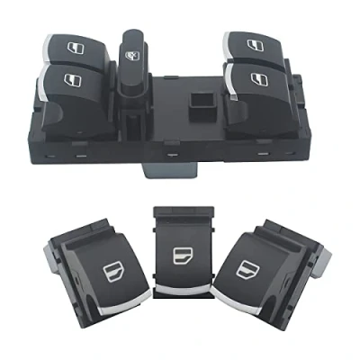 Imagen de KASturbo Interruptor de Ventana Jetta Golf 5 6, Botonera Mando Elevalunas para Caddy Passat Touran Polo OEM: 5ND959857 5K4959857
