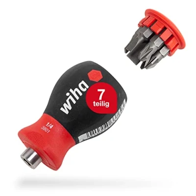 Imagen de WIHA 33764 Destornillador con cargador magnético 3801 04 Stubby 1/4&#039;&#039; Ref. 380104