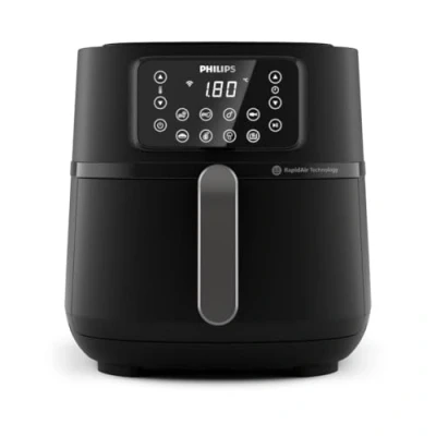 Imagen de Philips Airfryer Serie 5000 Conectada 16 funciones en 1, 7,2 l de capacidad, tecnología Rapid Air para comidas saludables, ahorro energía, fácil limpiar (HD9285/90)