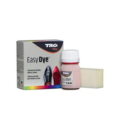 Imagen de TRG The One Tinte para Calzado y Complementos de Piel Tintura zapatos Piel, Lona Sintética con Esponja aplicadora Easy dye #124 Rosa, 25ml
