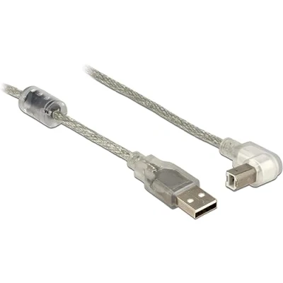 Imagen de Delock 0.5m, Usb2.0 a/usb2.0 B 0.5m Usb A Plata, Transparente Cables