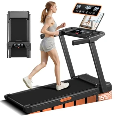 Imagen de LONTEK Cinta de Correr Plegable con Inclinación 9%, Andar 12KM/H,Caminadora Electrica para Casa Equipado