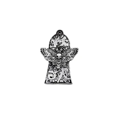 Imagen de Guyker 1 funda para cabeza de guitarra 3 agujeros, cubierta barra armadura aleación zinc accesorios GIB LP Style, patrón esqueleto mariposa JA3002,