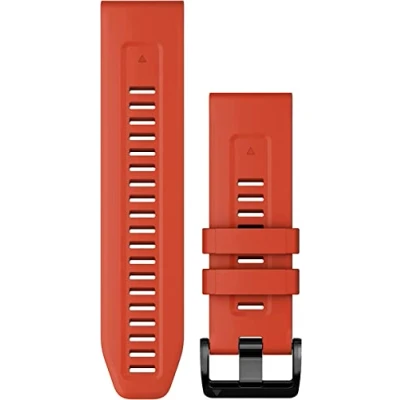 Imagen de Garmin Fenix Correa de silicona ajuste rápido 7 x 26 mm, color rojo llama