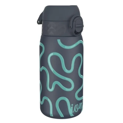 Imagen de Ion8 Botella Termica de Agua Acero Inoxidable para Niños, 320ml, a Prueba Fugas, Fácil Abrir, Cerradura Segura, Aptas Lavavajillas, Asa Transporte, Limpiar, Diseño Garabatos