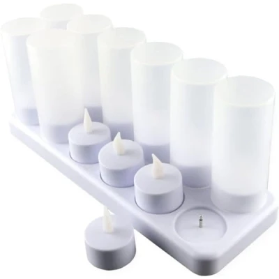 Imagen de Velas LED sin Llama 12 Recargables Luces Decorativas de Navidad con para Fiesta, Navidad, Bar, Cafetería, Casa