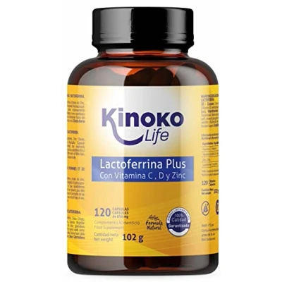 Imagen de LACTOFERRINA PLUS 120 cápsulas Vegetales con 500 mg de Vitamina C D 2000 UI Citrato Zinc Para aumentar las Defensas y Fortalecer el sistema Inmunitario
