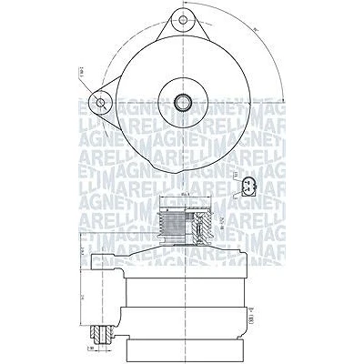 Imagen de MAGNETI MARELLI 063732188010 Alternador 14V 180A SKODA: Superb II Familiar, VOLKSWAGEN: Passat B7 Variant, Sharan