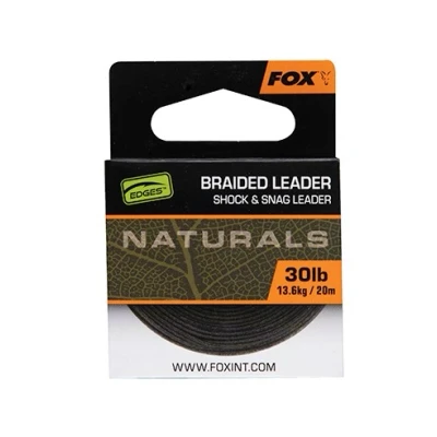 Imagen de Fox Edges Naturals Líder Trenzado 30lb (20m) Material para bajos de línea carpfishing