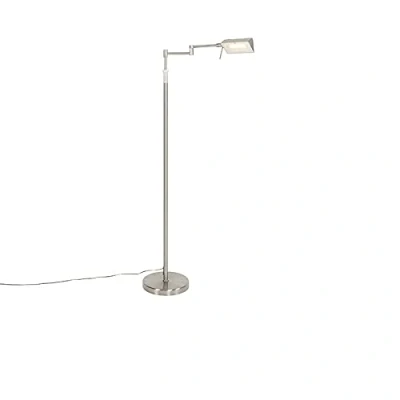 Imagen de Qazqa Moderno Lámpara de pie diseño Acero LED regulador táctil NOTIA Alargada Incluye Max. 1 x 12 Watt