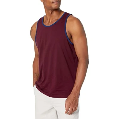 Imagen de Amazon Essentials Camiseta de Tirantes Ajuste Normal Hombre, Azul Burdeos, L