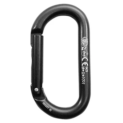 Imagen de KONG Oval ALUosquetón Aluminio Recto anodizado Mosquetón, Adultos Unisex, Negro/Negro (Multicolor), Talla Única