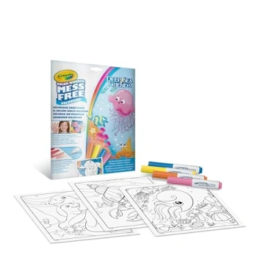 Imagen de CRAYOLA Color Wonder, Set para colorear con 18 páginas y 4 rotuladores Sin Manchas, tema Amigos del mar, Actividad creativa niños, a partir de 3,4,5 años, 75 2667